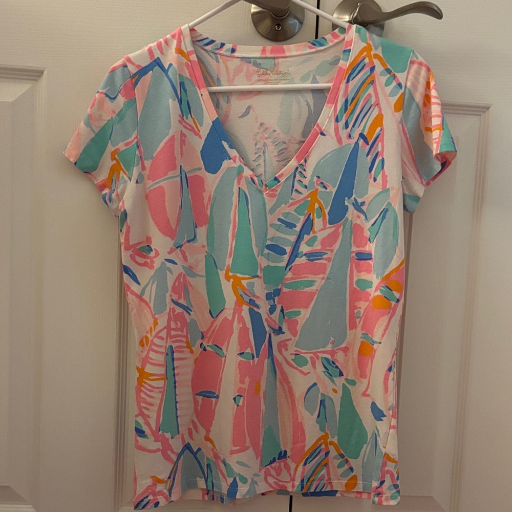 Lilly Pulitzer V-Neck Out To Sea Shirt